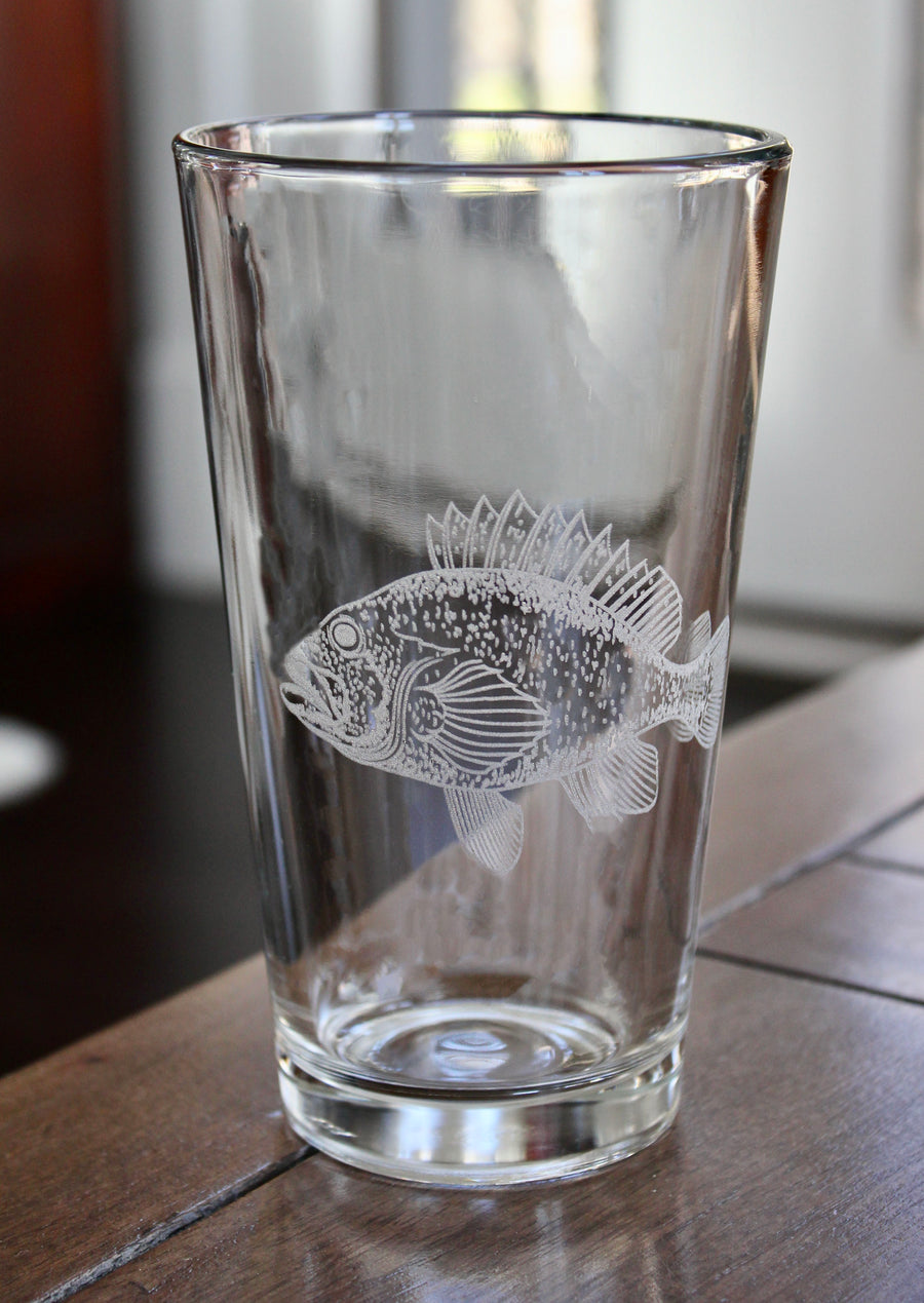 Rockfish Engraved Glasses