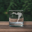 Load image into Gallery viewer, Rushford Lake (NY) Map Laser Engraved Glasses
