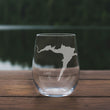 Load image into Gallery viewer, Rushford Lake (NY) Map Laser Engraved Glasses
