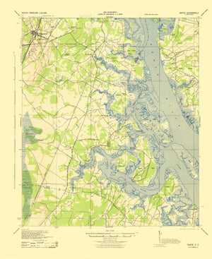 Okatie, South Carolina Map - 1942