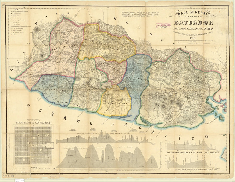 Salvador Map - 1859