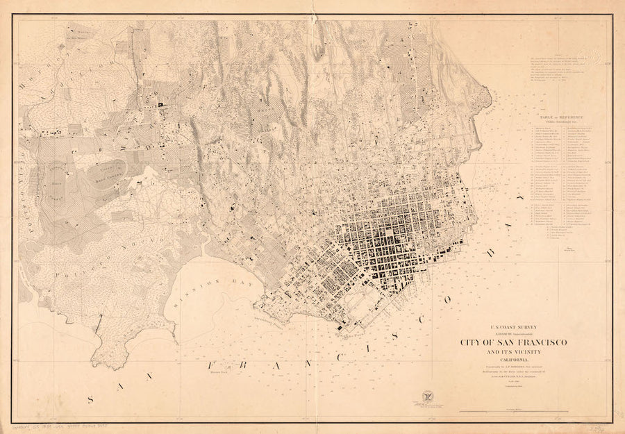 San Francisco Bay Map - 1839