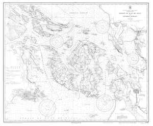 San Juan Islands Map - 1933 (Black & White)