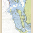 Load image into Gallery viewer, Sanibel, Captiva &amp; Boca Grande (Pink) -  Nautical Chart Sherpa Fleece Blanket
