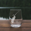 Load image into Gallery viewer, Saratoga Lake (NY) Map Laser Engraved Glasses
