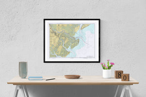 Savannah River & Wassaw Sound Map 1979 - Nautical Chart Print - Paper | Canvas | Metal