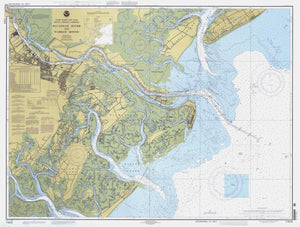 Savannah River & Wassaw Sound Map 1997 - Nautical Chart Print - Paper | Canvas | Metal