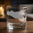 Load image into Gallery viewer, Sicily Italy Map Laser Engraved Glasses
