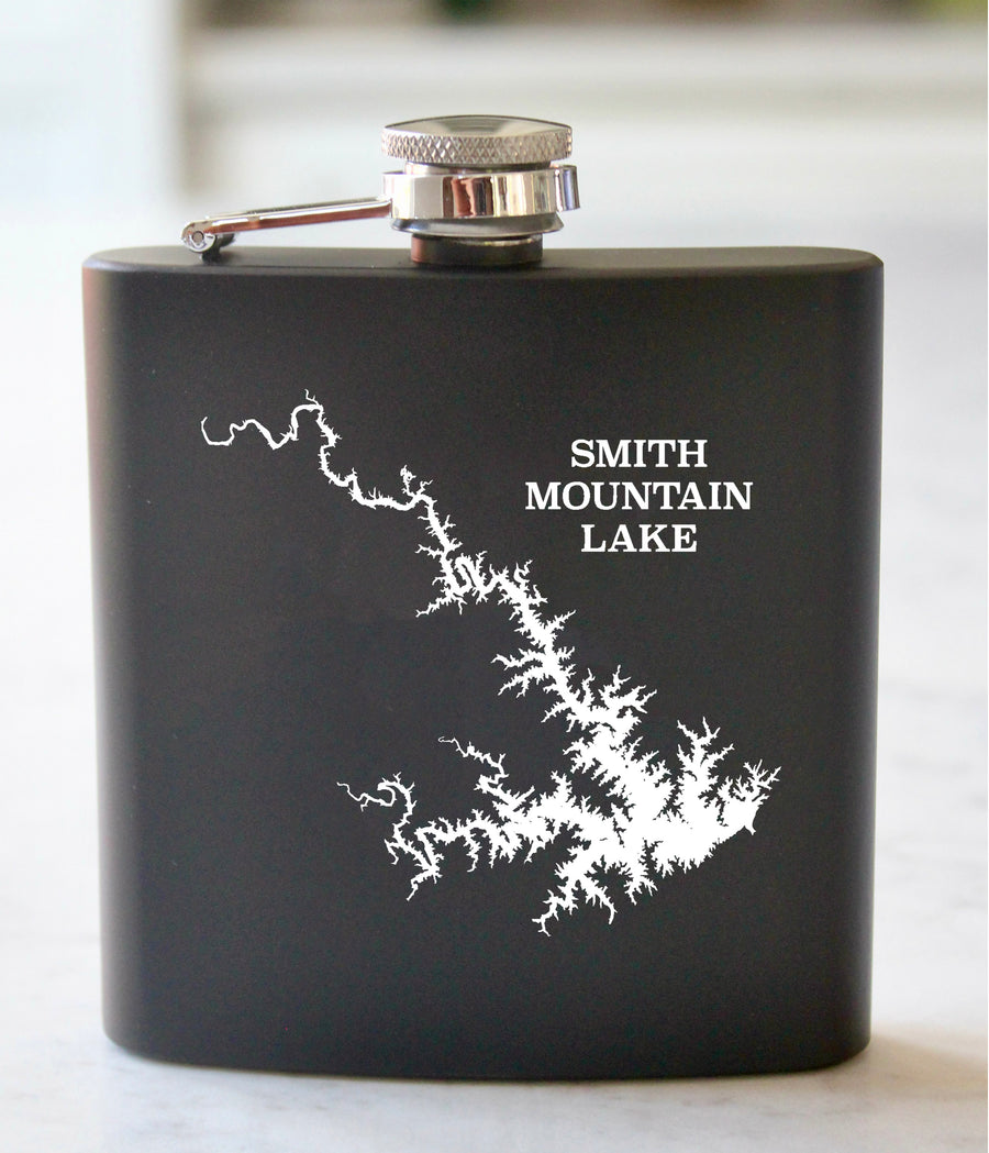 Smith Mountain Lake Engraved Stainless Steel Flask - 6 oz.