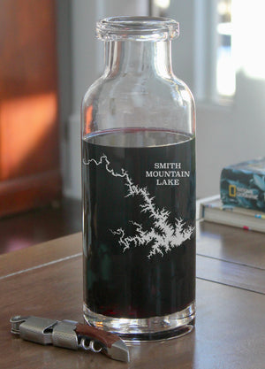 Smith Mountain Lake Engraved Glass Carafe