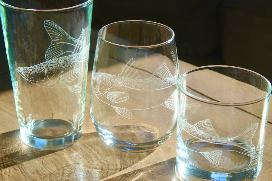 Snook Engraved Glasses
