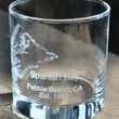 Load image into Gallery viewer, Spanish Bay Golf Course - Pebble Beach, CA - Laser Engraved Course Map Glasses
