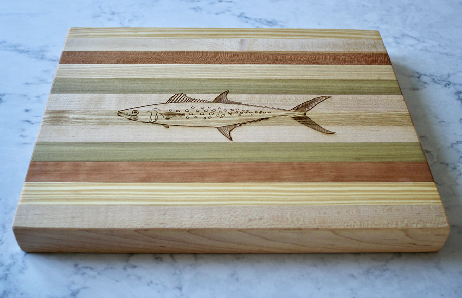 Spanish Mackerel Engraved Wooden Serving Board & Bar Board