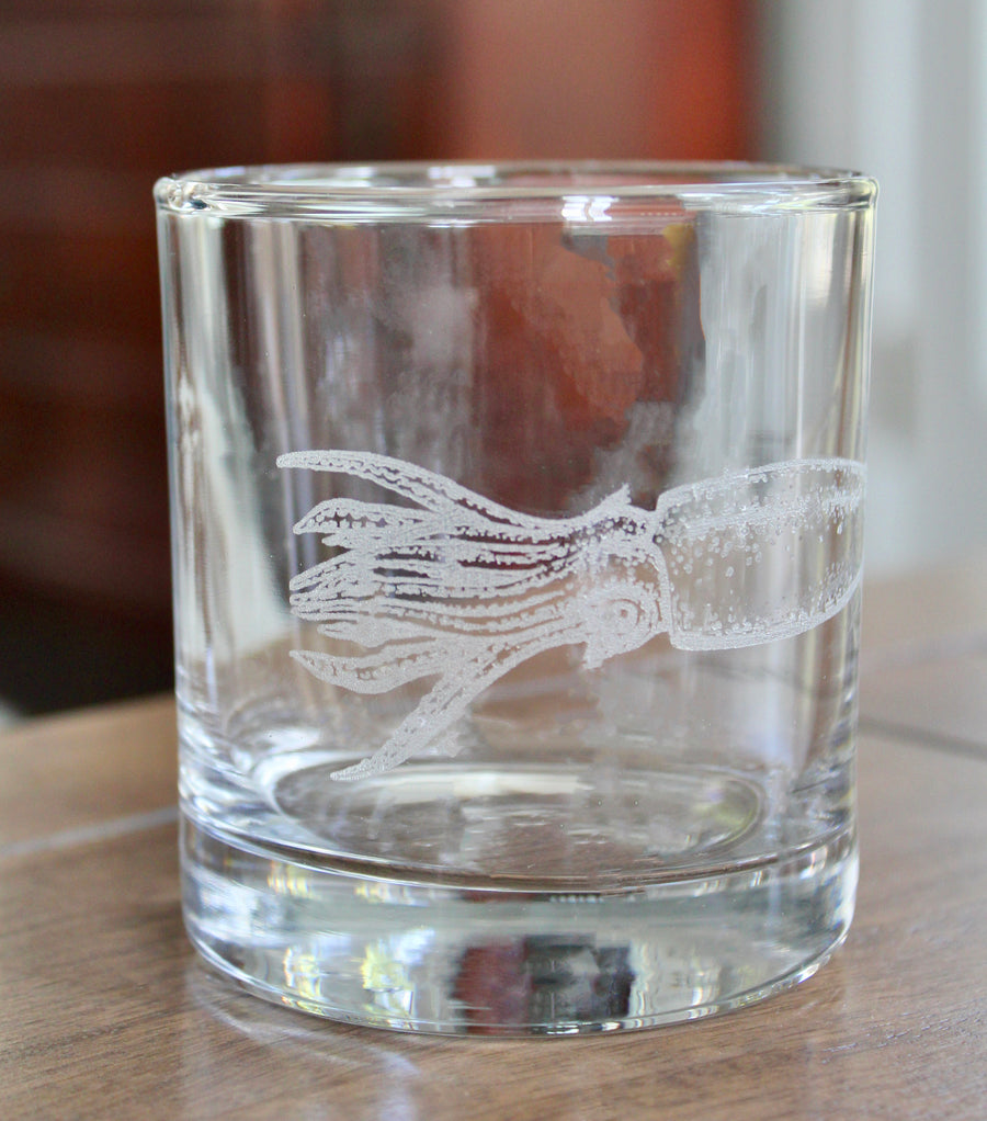 Squid Engraved Glasses