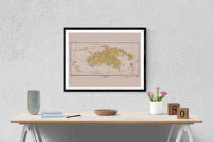 St John (USVI) Map - 1948 - Nautical Chart Print - Paper | Canvas | Metal