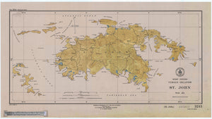 St John (USVI) Map - 1948 - Nautical Chart Print - Paper | Canvas | Metal