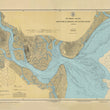 Load image into Gallery viewer, St Simons Sound - Georgia Map - 1925 (blue) - Nautical Chart Print - Paper | Canvas | Metal
