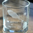 Load image into Gallery viewer, St Kitts &amp; Nevis Map Engraved Glasses

