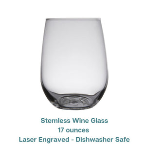 Chebeague Island Map Engraved Glasses