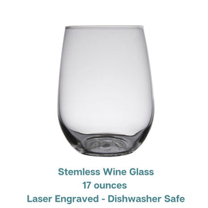 St. Thomas Map Engraved Glasses