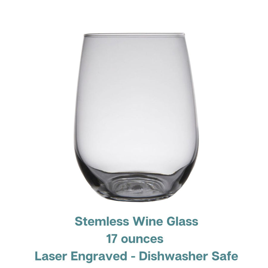 Fishers Island Map Engraved Glasses
