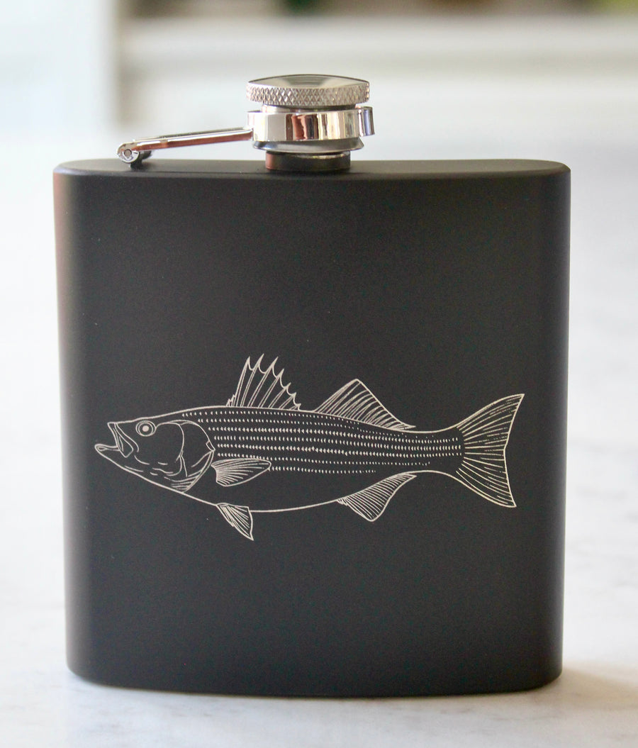 Striped Bass Engraved Stainless Steel Flask - 6 oz. (Copy)