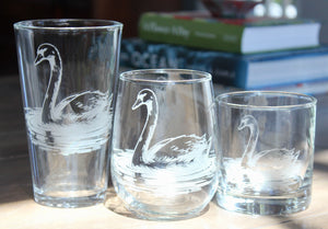 Swan Engraved Glasses