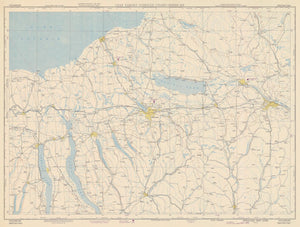 Syracuse NY and Finger lakes Map - 1950