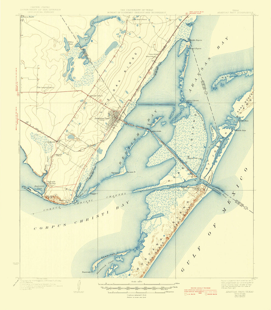 Aransas Pass Map - 1925