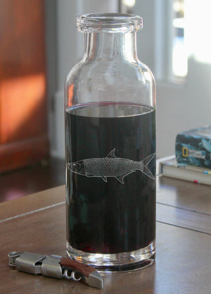 Tarpon Engraved Glass Carafe