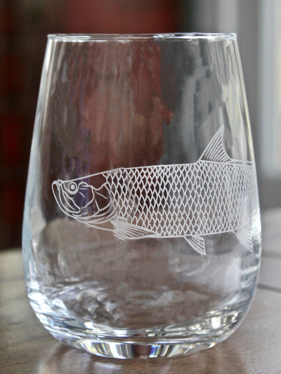 Tarpon Engraved Glasses