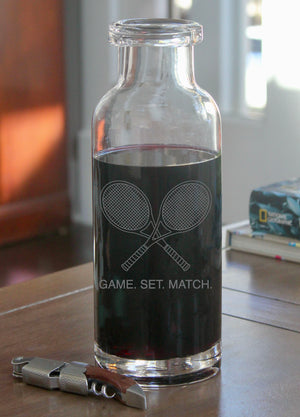 Tennis - Game. Set. Match Engraved Glass Carafe