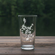 Load image into Gallery viewer, Three Lakes Map - Wisconsin - Laser Engraved Glasses
