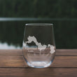Load image into Gallery viewer, Tippecanoe Lake (IN) Map Laser Engraved Glasses
