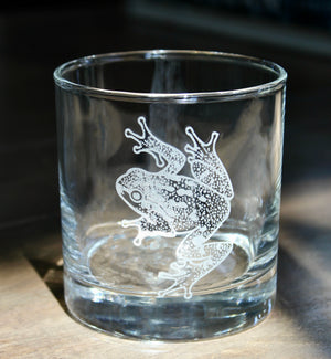 Tree Frog Engraved Glasses