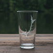 Load image into Gallery viewer, Trinity Lake (CA) Map Engraved Glasses
