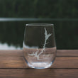Load image into Gallery viewer, Trinity Lake (CA) Map Engraved Glasses

