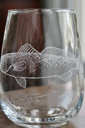 Speckled Trout Engraved Glasses