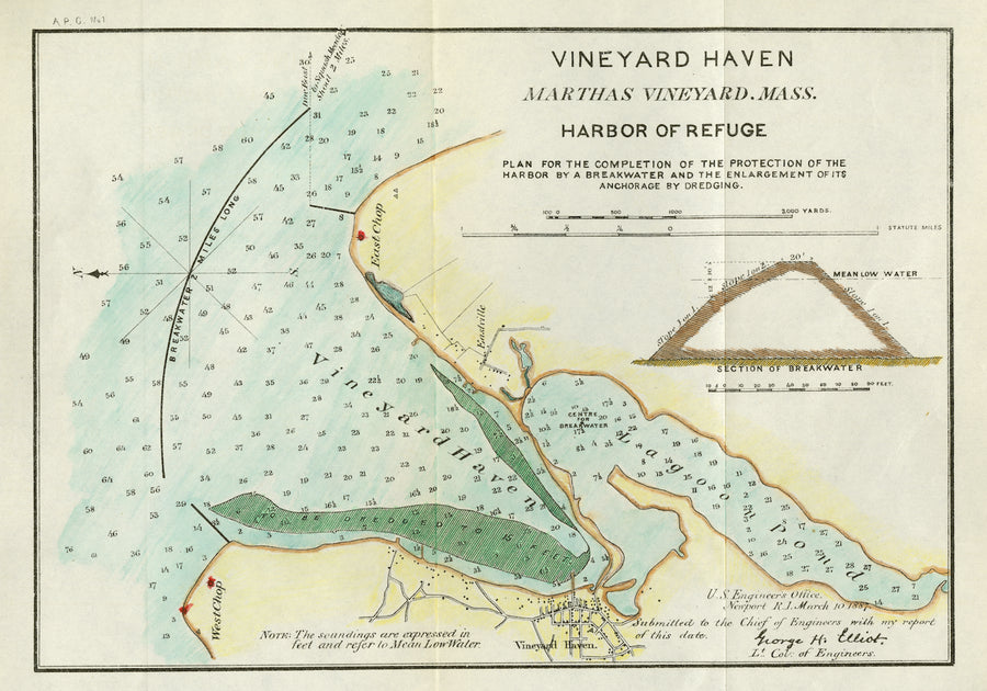 Vineyard Haven - Martha's Vineyard Map - 1887