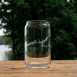 Load image into Gallery viewer, Watauga Lake (TN) Map Engraved Glasses
