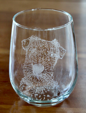 Welsh Terrier Engraved Glasses
