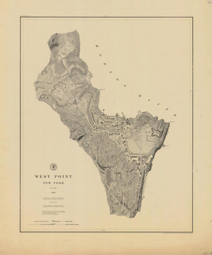 West Point Map 1883 - Nautical Chart Print - Paper | Canvas | Metal