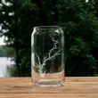Load image into Gallery viewer, West Point Lake (GA) Map Engraved Glasses
