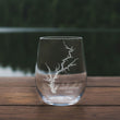 Load image into Gallery viewer, West Point Lake (GA) Map Engraved Glasses
