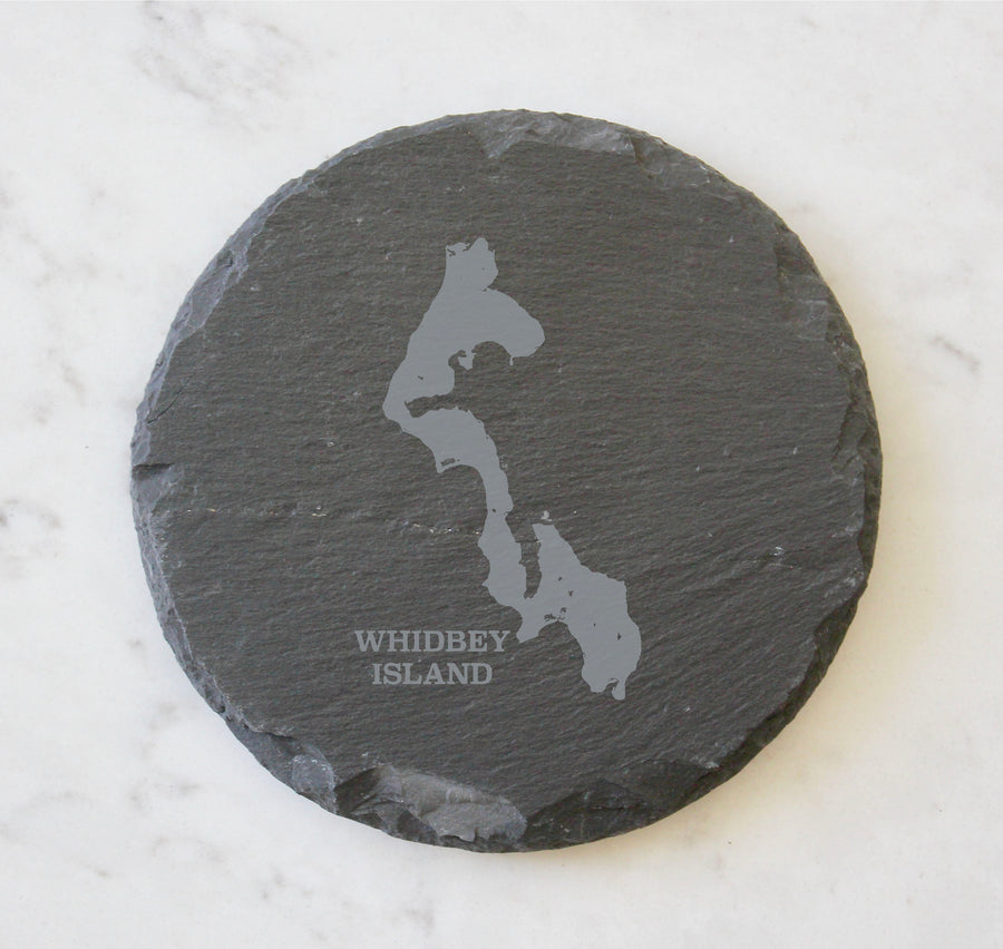 Whidbey Island Coaster Set (Slate or Leatherette)