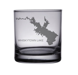 Whiskeytown Lake (CA) Map Engraved Glasses