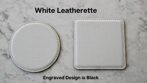 Blue Heron Coaster Set (Slate or Leatherette)