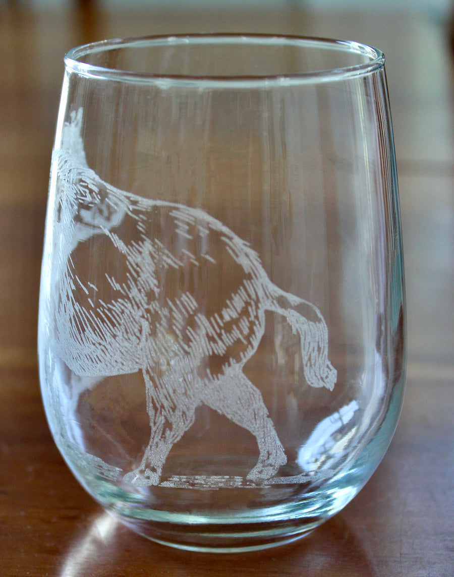 Wild Boar Engraved Glasses