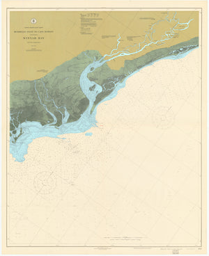 Winyah Bay Map - Murrell's Inlet to Cape Romain 1919 (colored) - Nautical Chart Print - Paper | Canvas | Metal