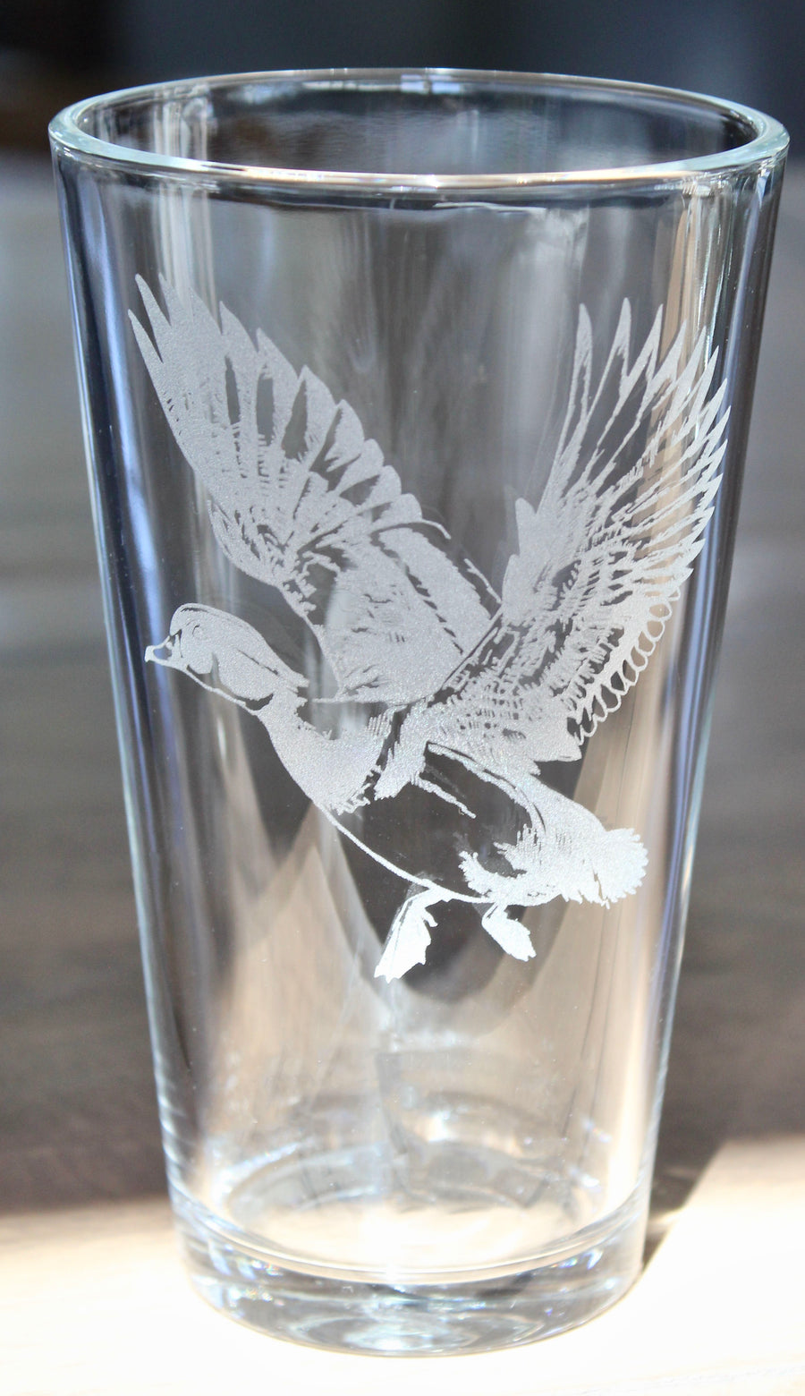Wood Duck Engraved Glasses